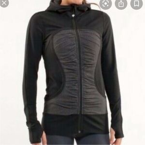 Lululemon Pure Balance Rouched Scuba Hoodie, size 6